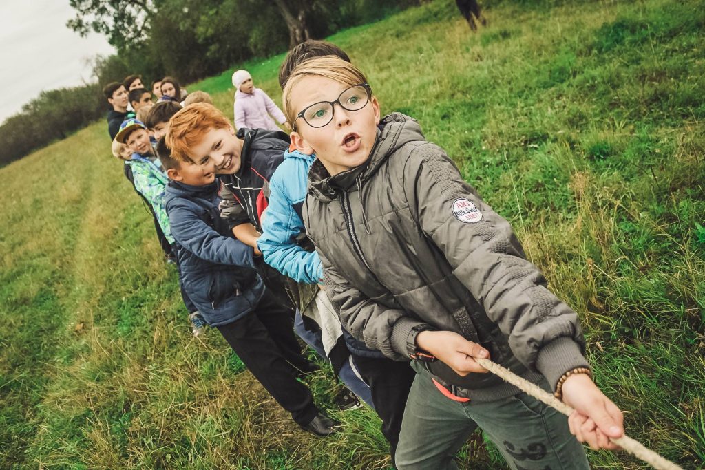 Day camp tug of war