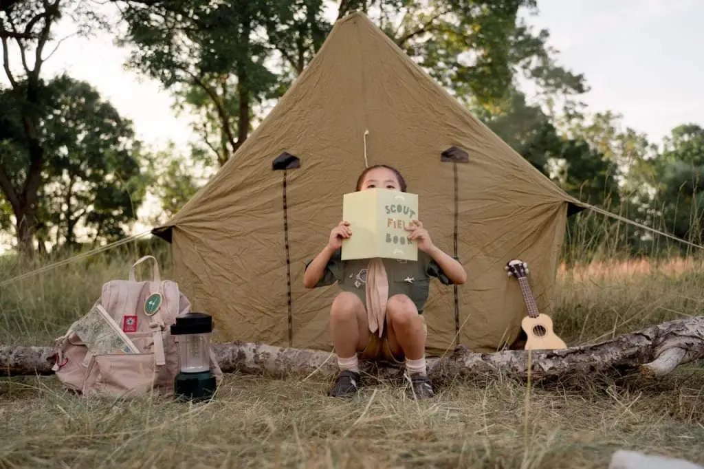 children camping