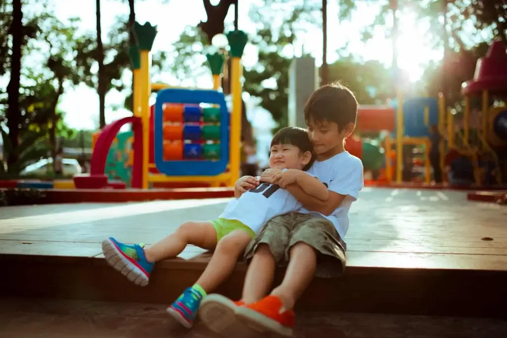 weekend activity in the playground