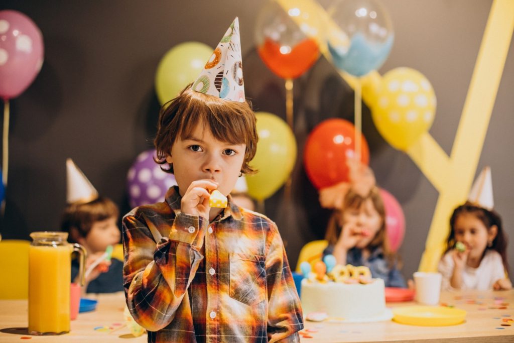 kid at a birthday party