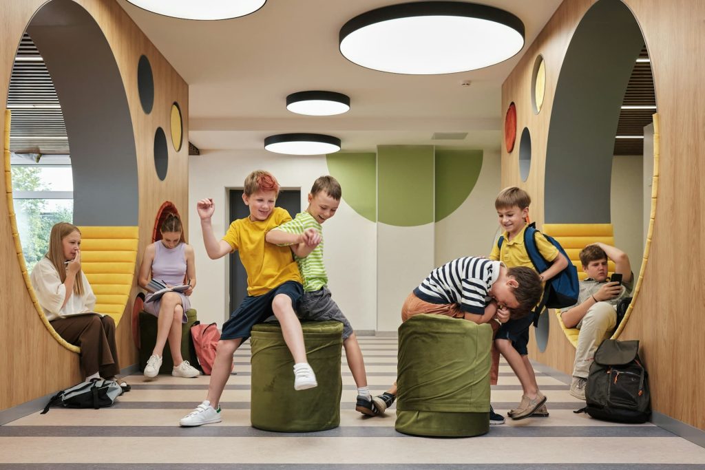 sharing play equipment