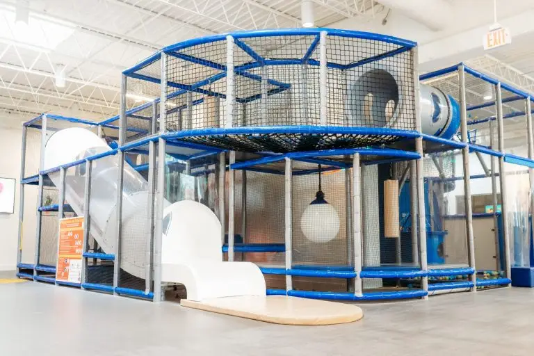 indoor playground with large slide in sandy springs ga