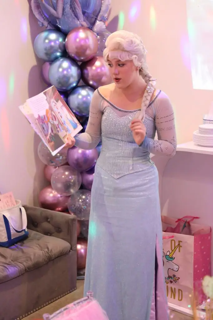 Princess visits kids birthday party at Ready Set Fun indoor playground in Sandy Springs