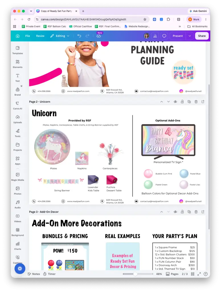 Girls unicorn theme birthday party at indoor playground ready set fun sandy springs ga