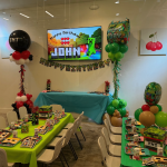 6 year old boy minecraft birthday party room