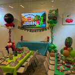 6 year old boy minecraft birthday party room